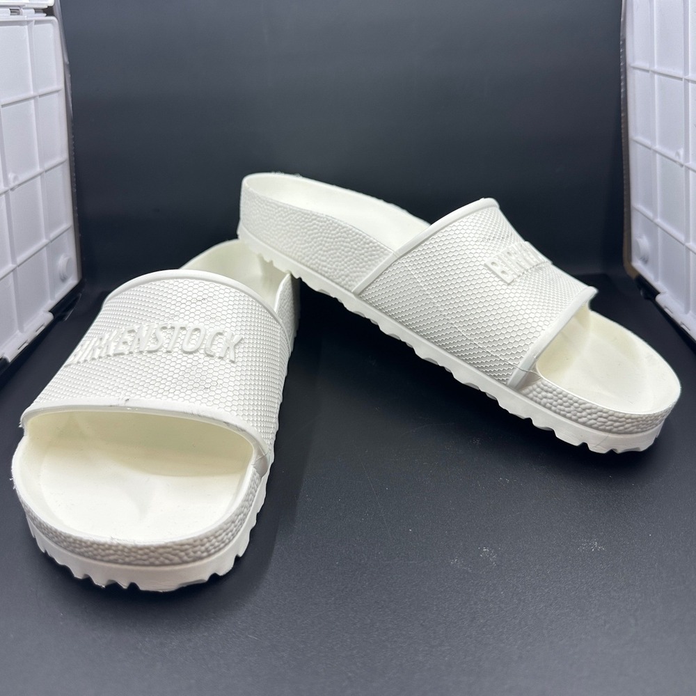 Birkenstock Barbados Slide Sandals Unisex 40 White EVA Waterproof Sporty